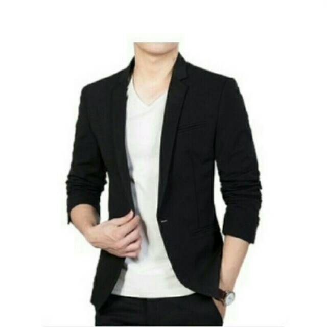 Blazer Pria Full Black
