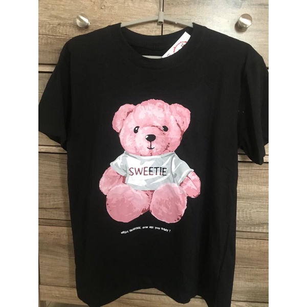 kaos bear hitam all size