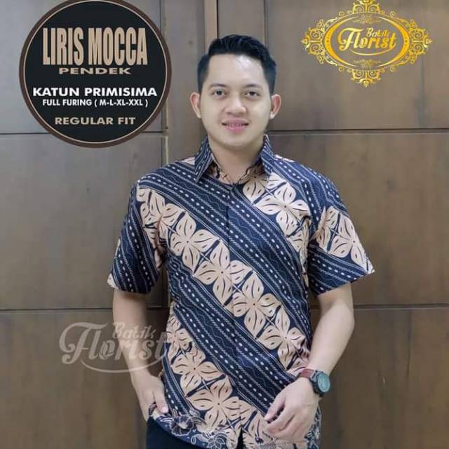 KEMEJA BATIK LIRIS MOCCA UK XXL