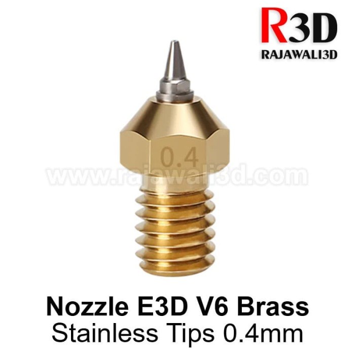 3Dprinter Nozzle E3D M6 Removable Stainless Tips 0.4mm Filament 1.75mm