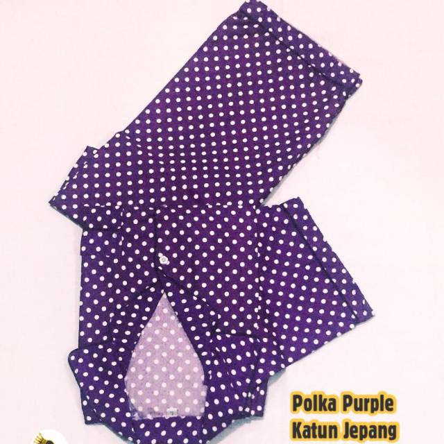 Piyama polka purple