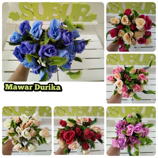 Mawar durika / Bunga mawar / Bunga artificial / Bunga kain
