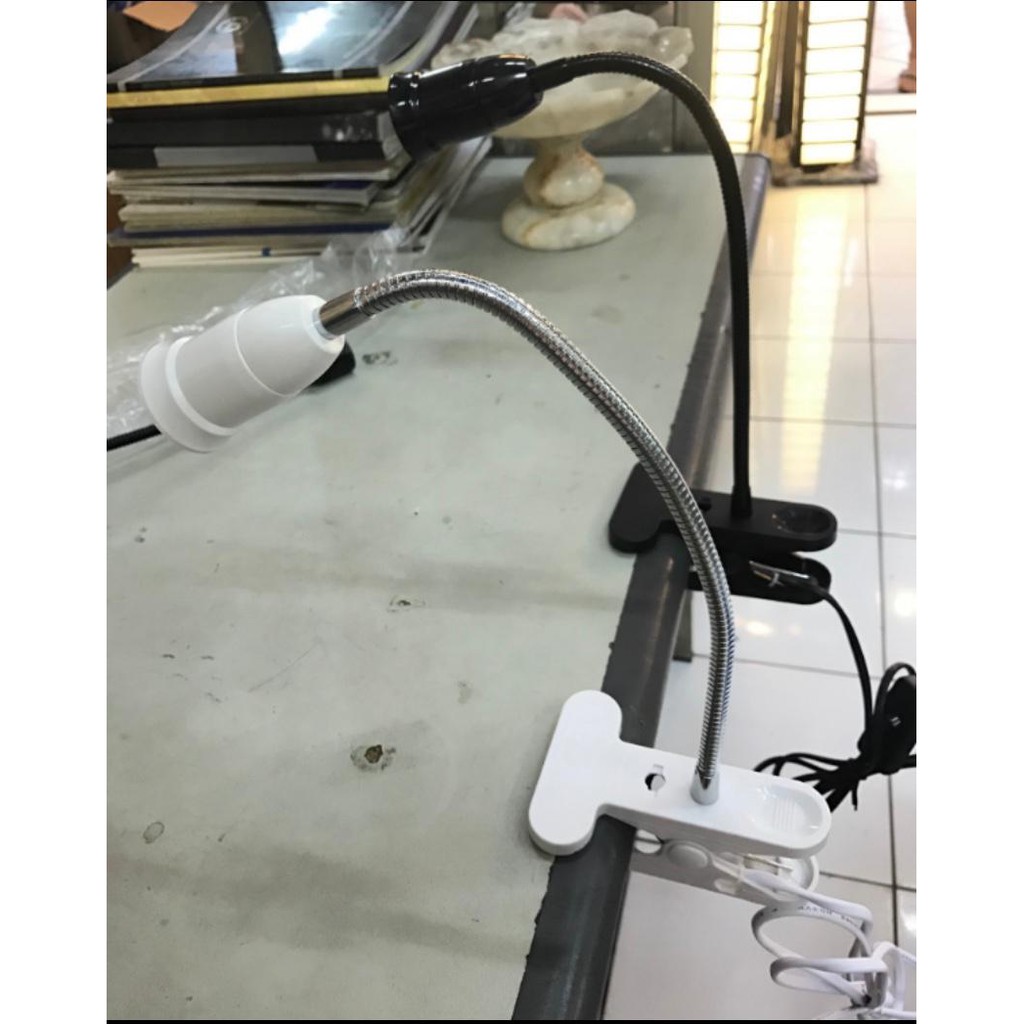 Fitting Jepit E 27 - Clamp Flexible Fitting E 27 - Black & White