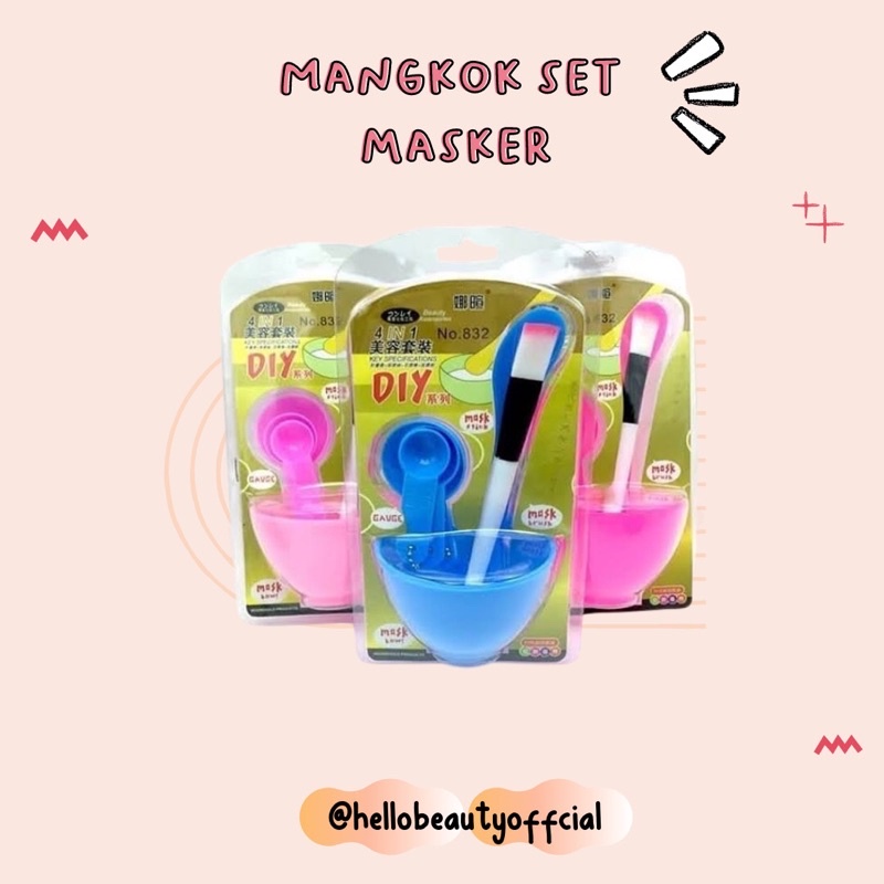 Mangkuk set alat masker