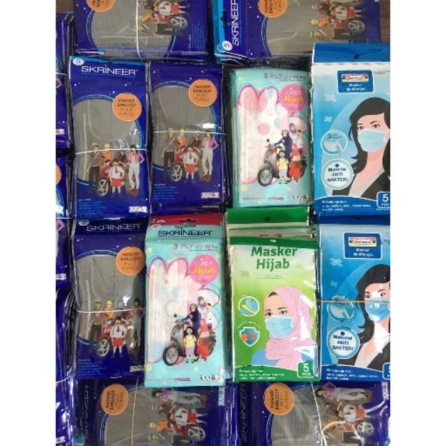 MASKER SKRINEER SACHET HEADLOOP EARLOOP