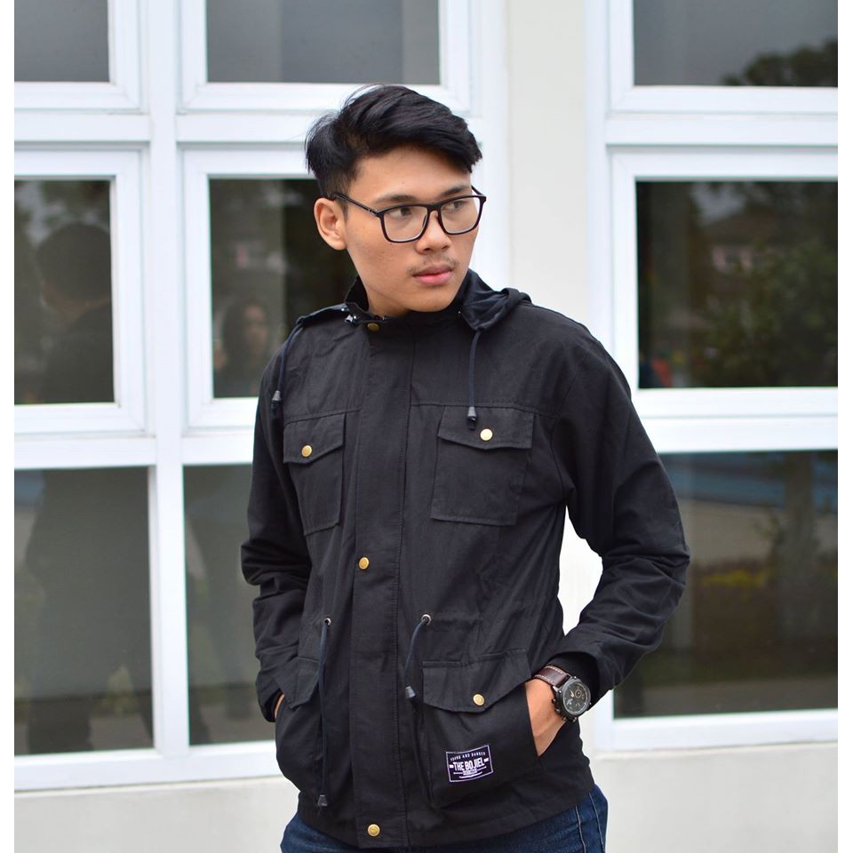 PARKA SIMPLE 4 POCKET BLACK