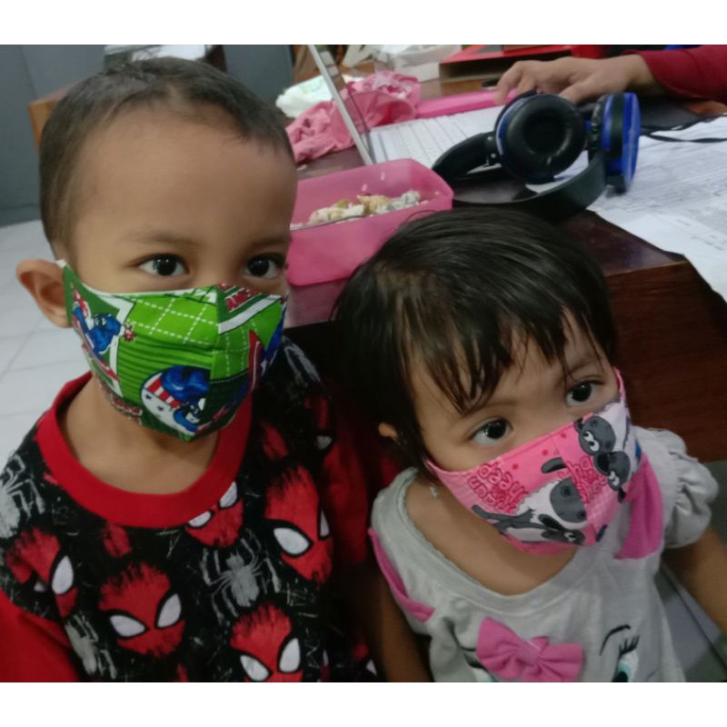 Masker Anak. Headloop dan Earloop