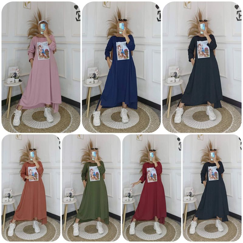 gamis sablon dewasa