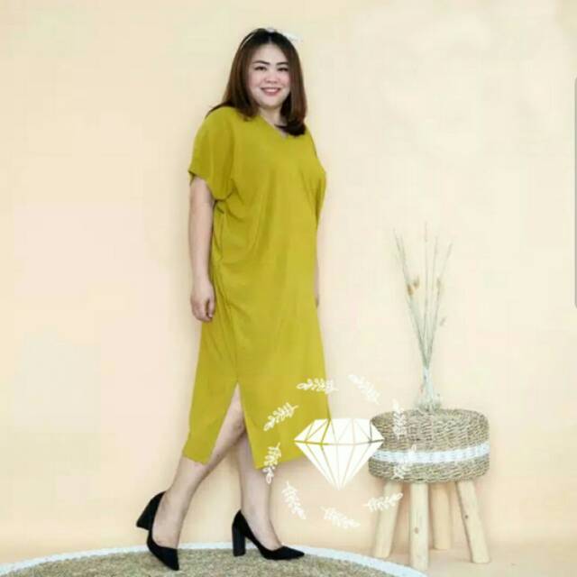 DRESS JUMBO BINAR LIME