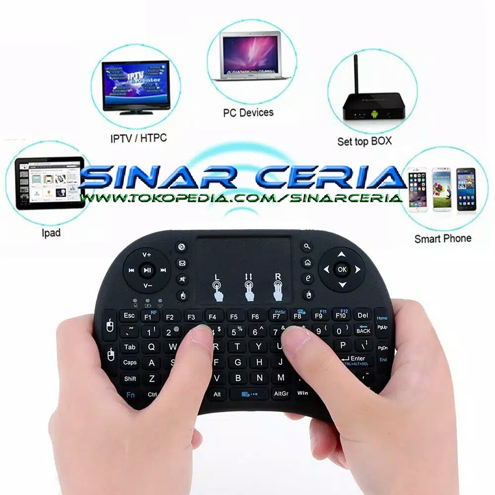 Mini Keyboard Mouse Wireless Touchpad 92 Keys QWERTY
