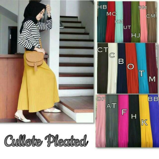 Celana Kulot Plisket