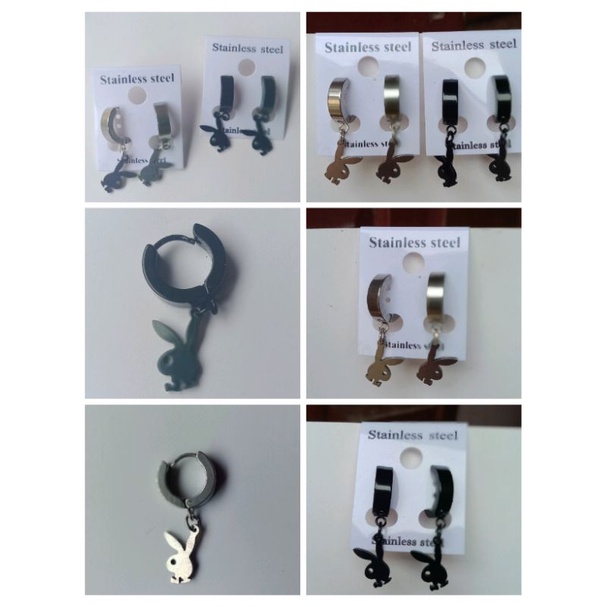 Anting tindik Playboy bahan titanium