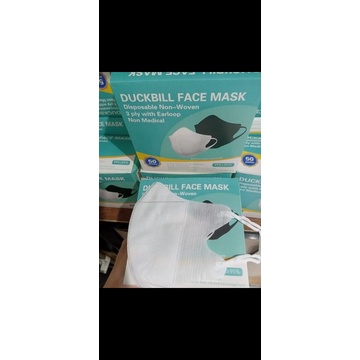 Masker duckpill putih
