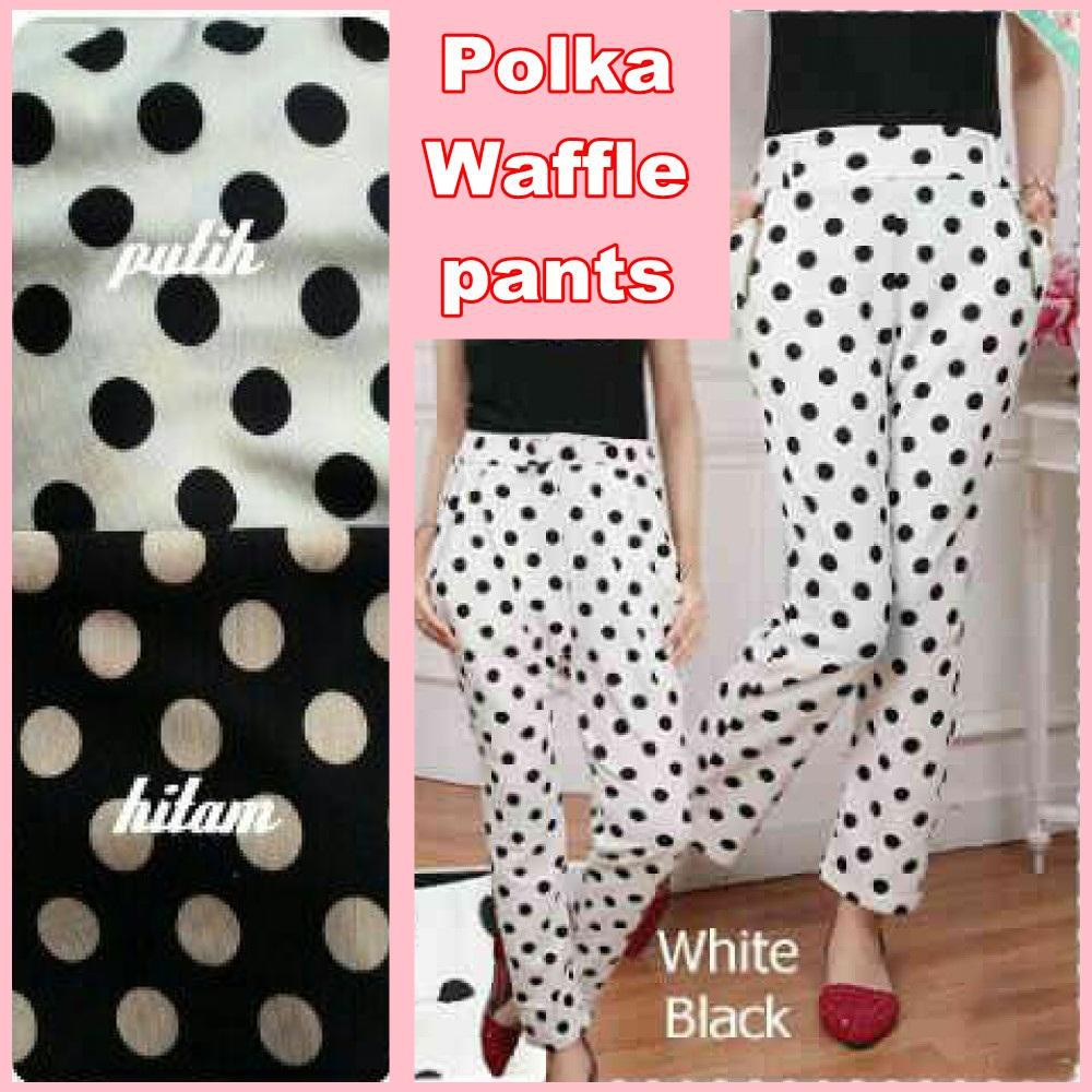 POLKA WAFFLE PANTS