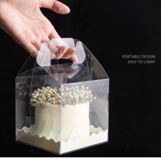 Mini Gable Box / Box Kue Mika Transparan Small