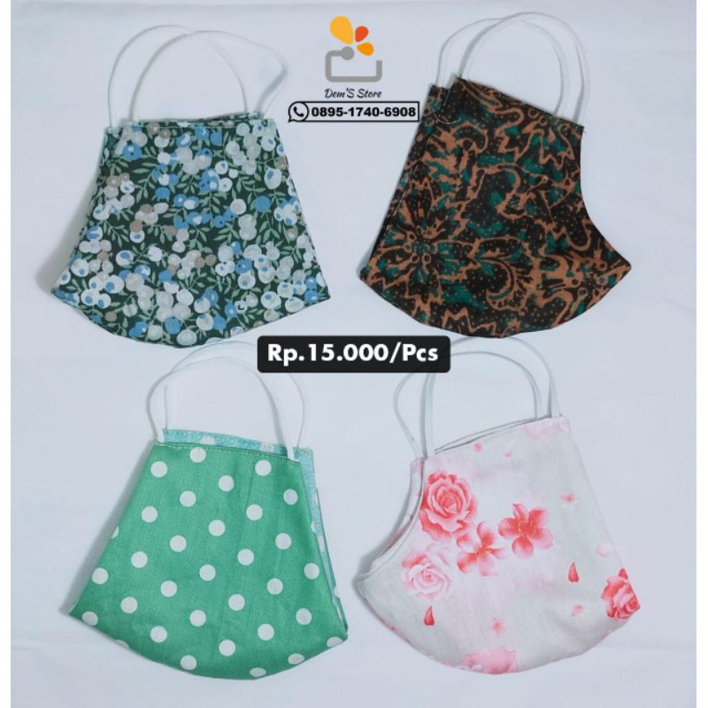 Masker motif bunga