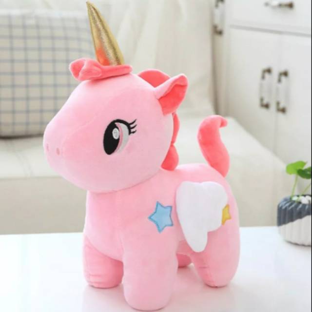 BONEKA UNICORN IMPORT 25 CM LEMBUT IMPORT