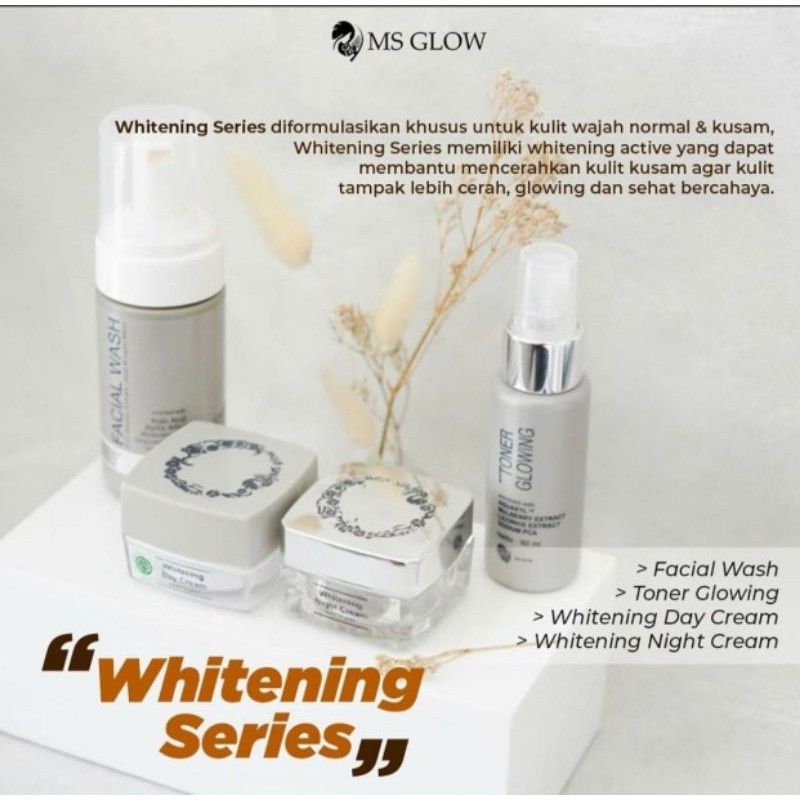MS GLOW PAKET WHITENING FREE KACA