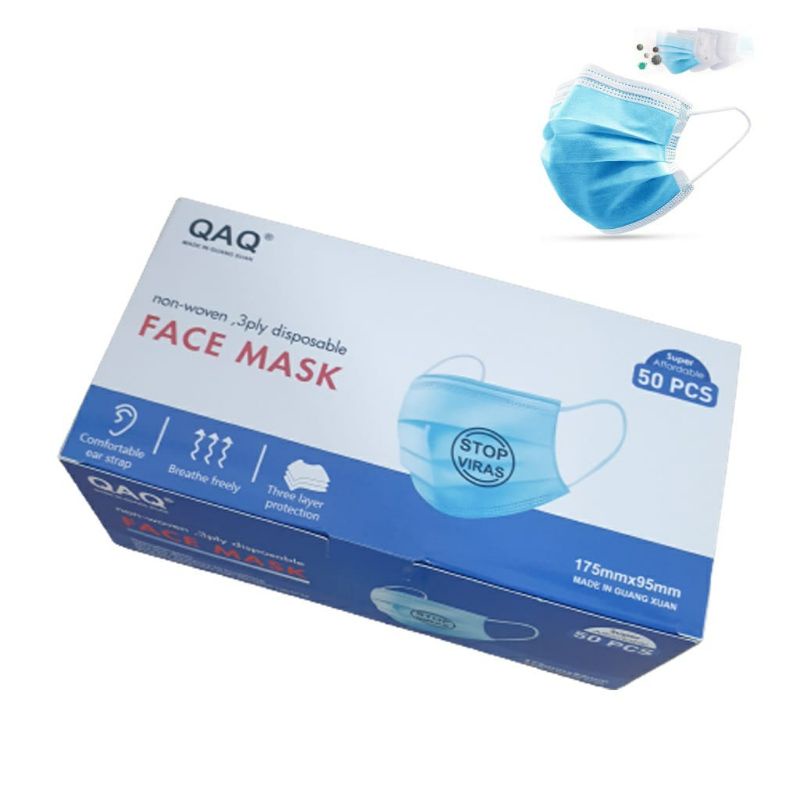 Masker Earloop Face Mask Disposable - isi 50pcs