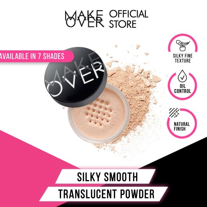 MAKE OVER Silky Smooth Translucent Powder 35 g - Bedak Tabur