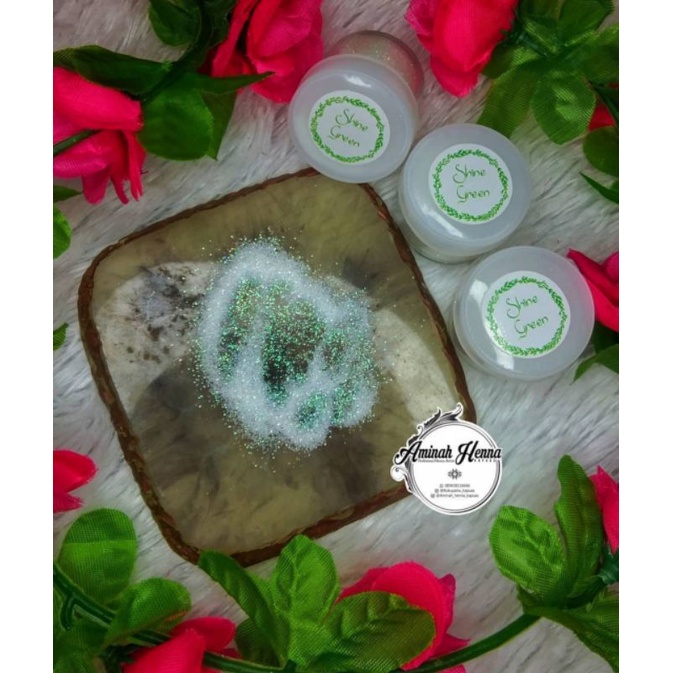 GLITTER PUTIH SHINE GREEN