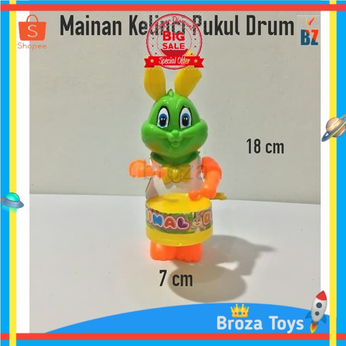 Mainan Boneka Kelinci Mukul Drum