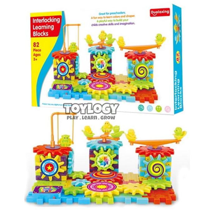 Mainan Edukasi Blok Interlocking Learning Blocks Puzzle Building Block