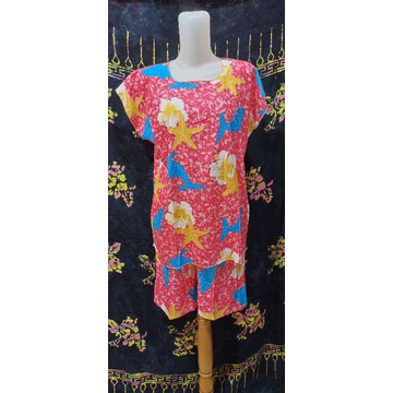 Setelan Pendek Motif Ikan