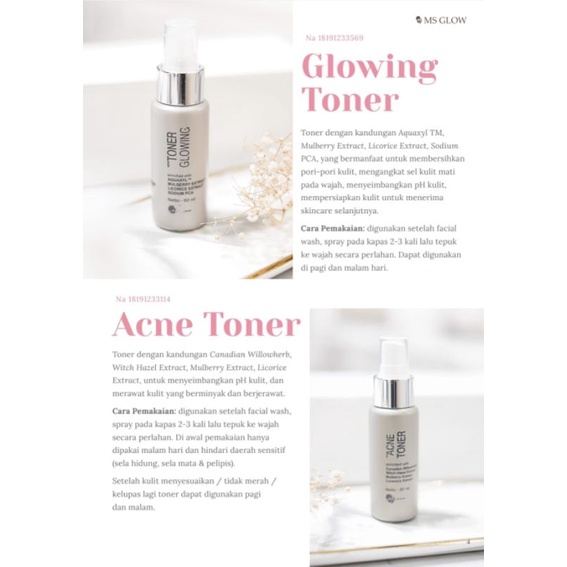 ACNE/GLOWING TONER MSGLOW