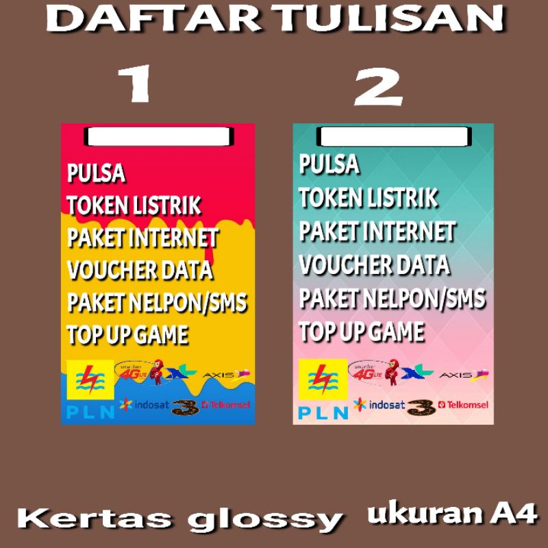 DAFTAR TULISAN TERSEDIA 01