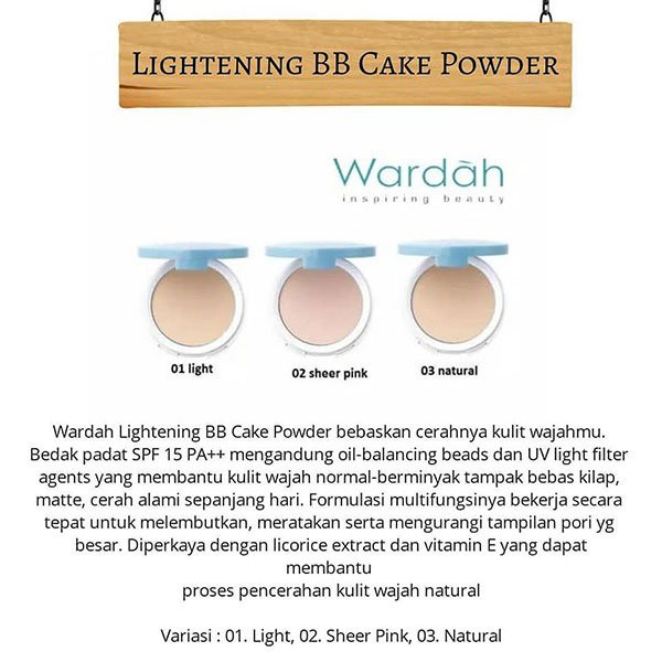 Refill Wardah Lightening BB Cake Powder