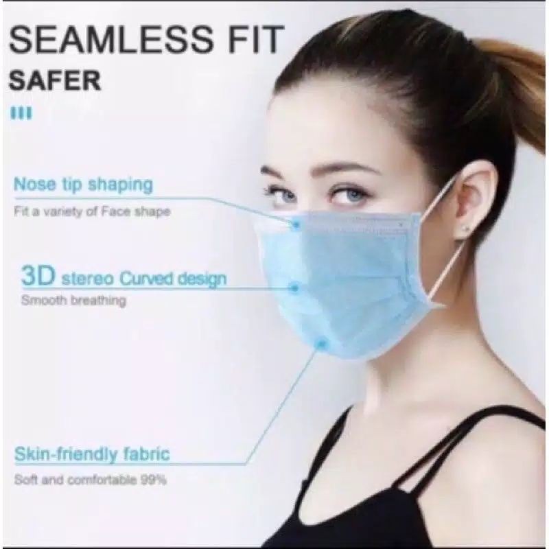 Masker 3ply earloop isi 50 pcs