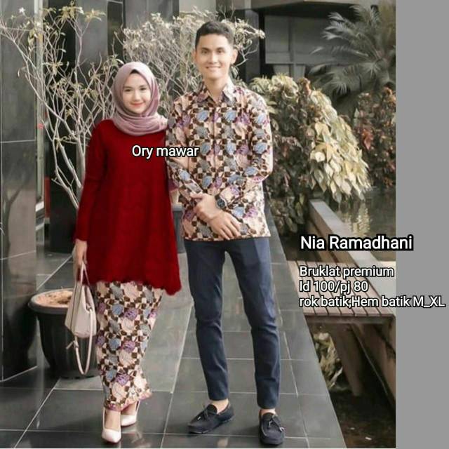 Batik sarimbit couple mat brokrat