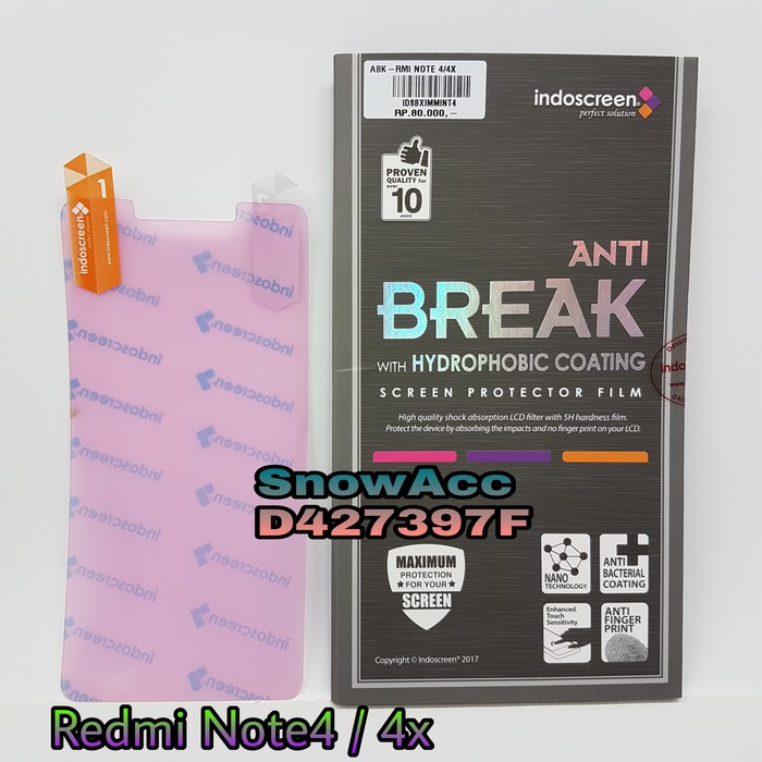Indoscreen Anti Break XiaoMi Redmi Note 4 & Note4x