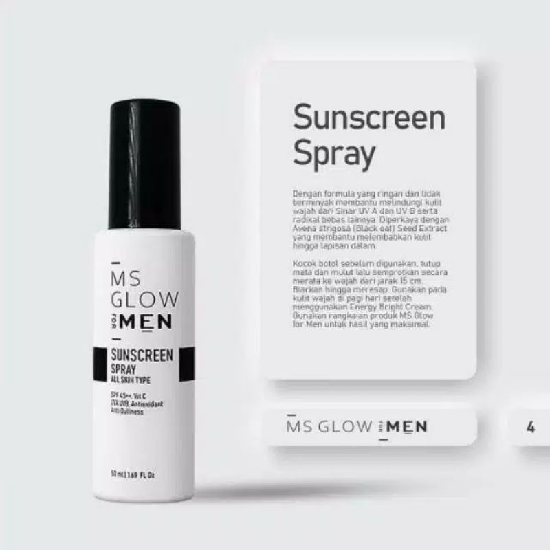 ms glow for men sunscreen spray