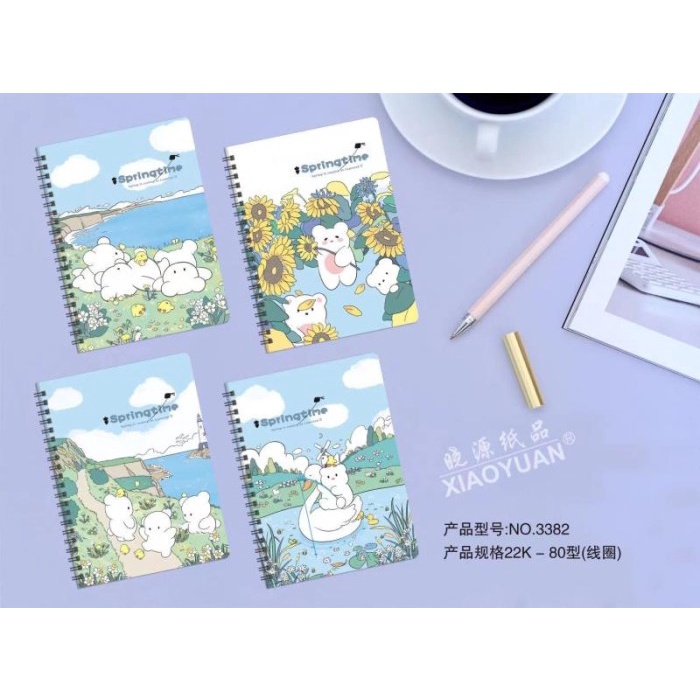[D] JQ-NB-3382 Agenda/Diary Notebook Springtime (pcs)