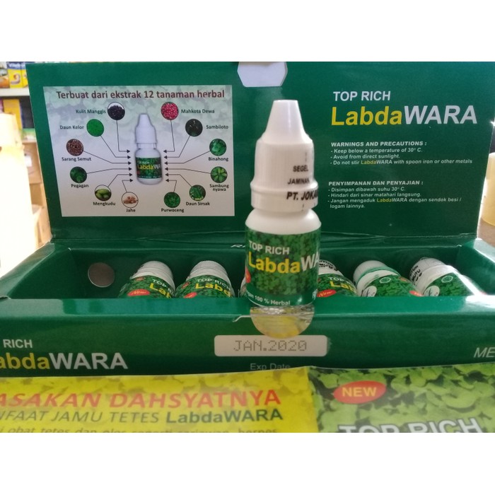 Labdawara jamu tetes per botol