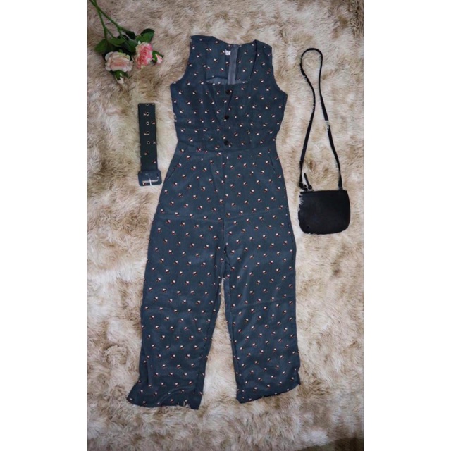 Jumpsuit print bahan Polyester