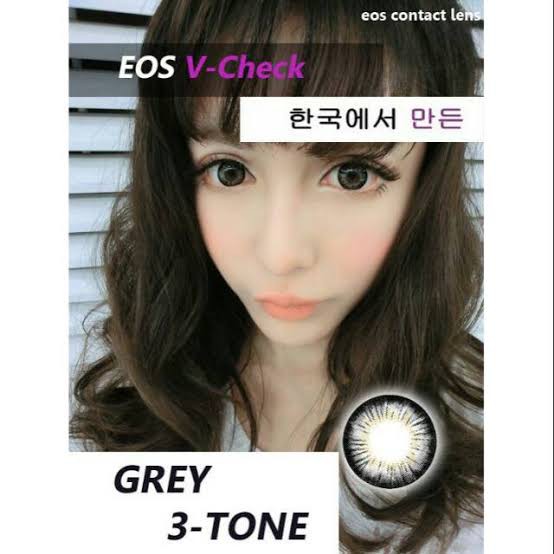 Eos V-check brown / gray softlens