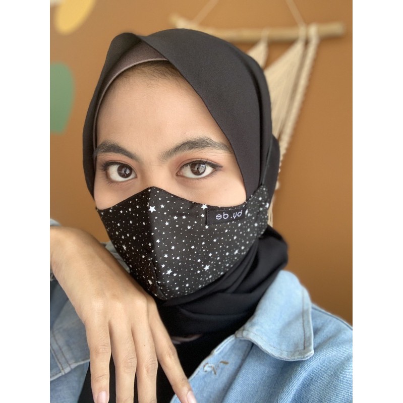 Promo 50K/7pcs Masker Kain Headloop
