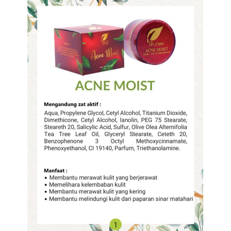Acne moist