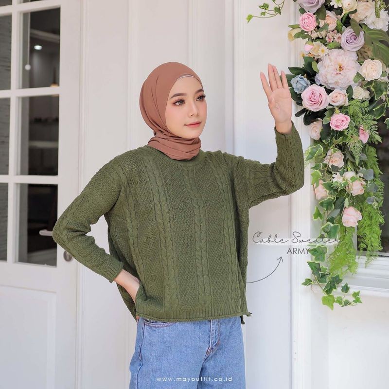 CABLE SWEATER MAYOUTFIT