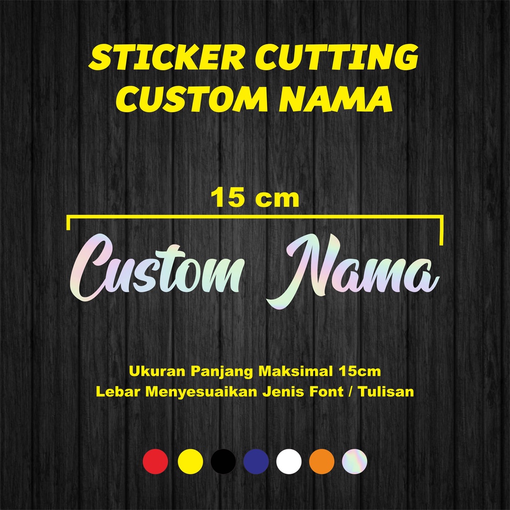 sticker cutting CUSTOM NAMA