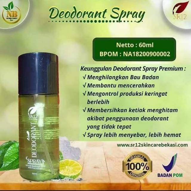 Deospray Premium SR12/Deodorant/Deodoran Murah
