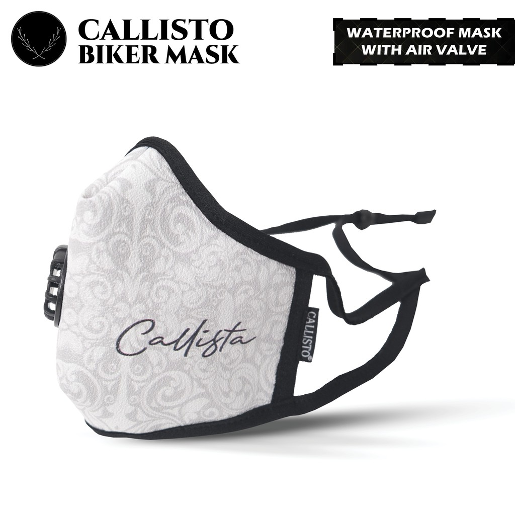 Callisto Biker Mask White Batic Pattern