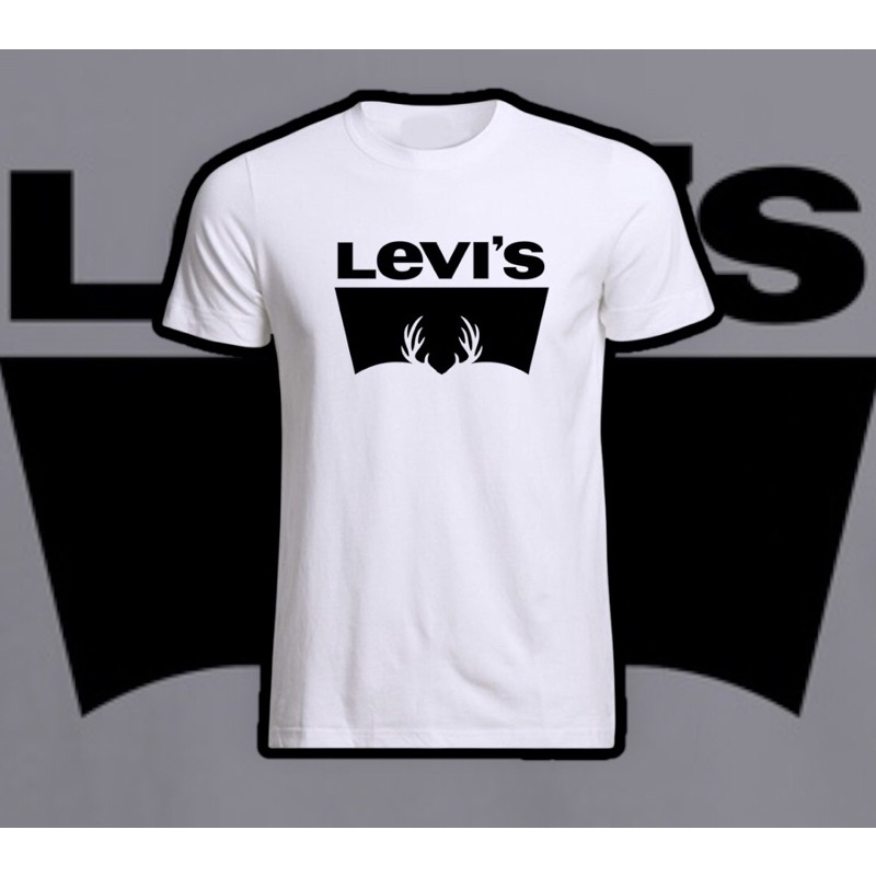 Tshirt levis deer white in black