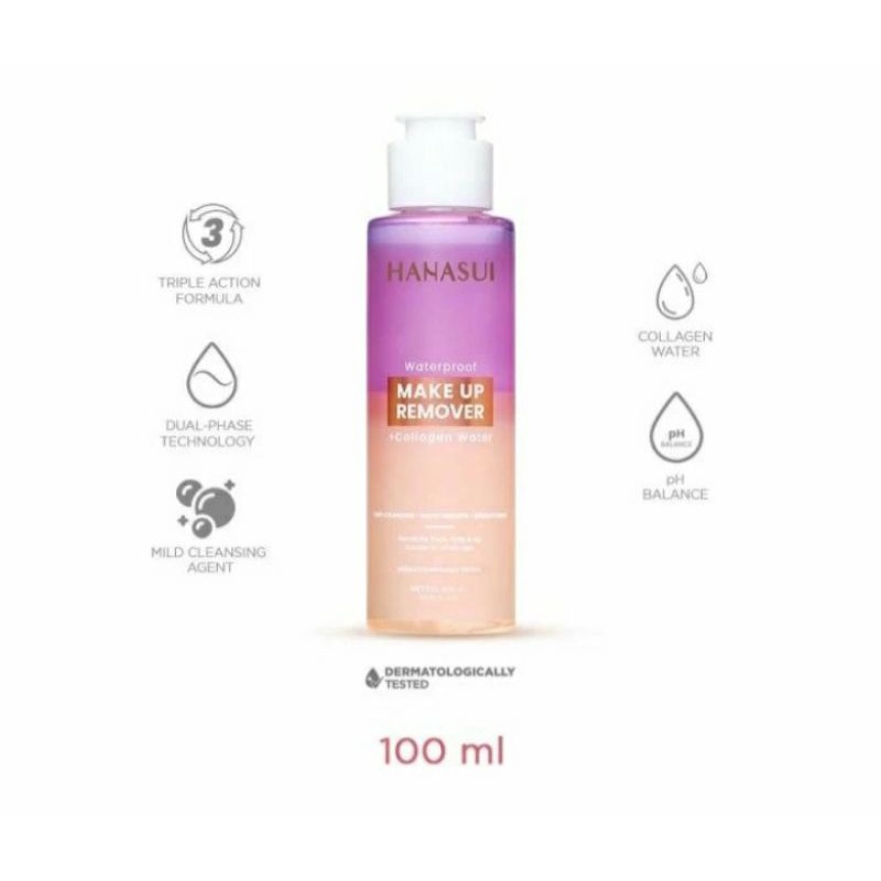 hanasui waterproof makeup remover 100ml