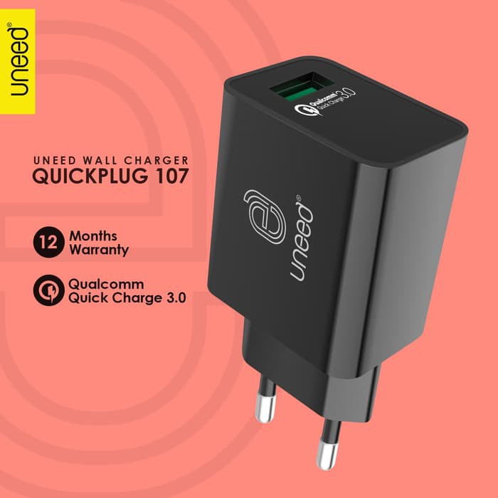 UNEED Quickplug Wall Charger Qualcomm Quick Charge 3.0 - UCH107