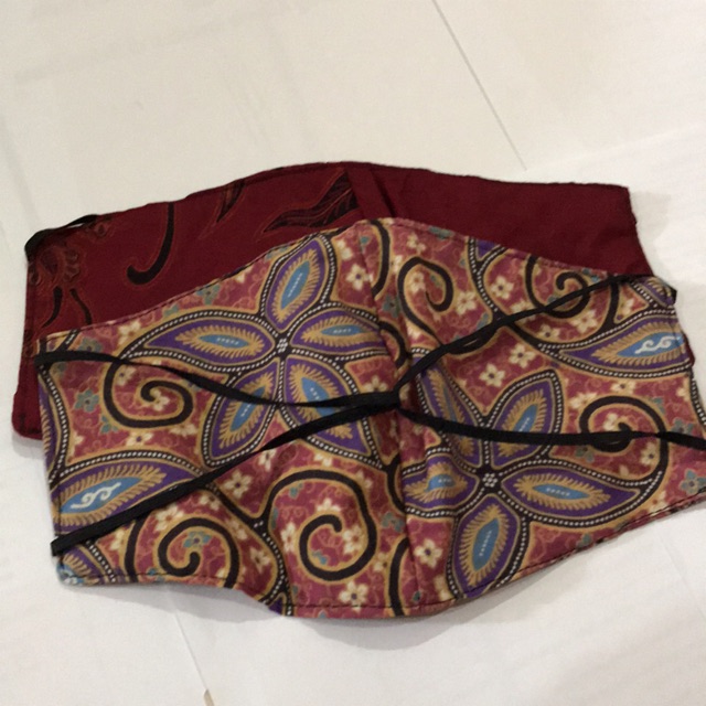 Masker Kain Batik Headloop 2ply