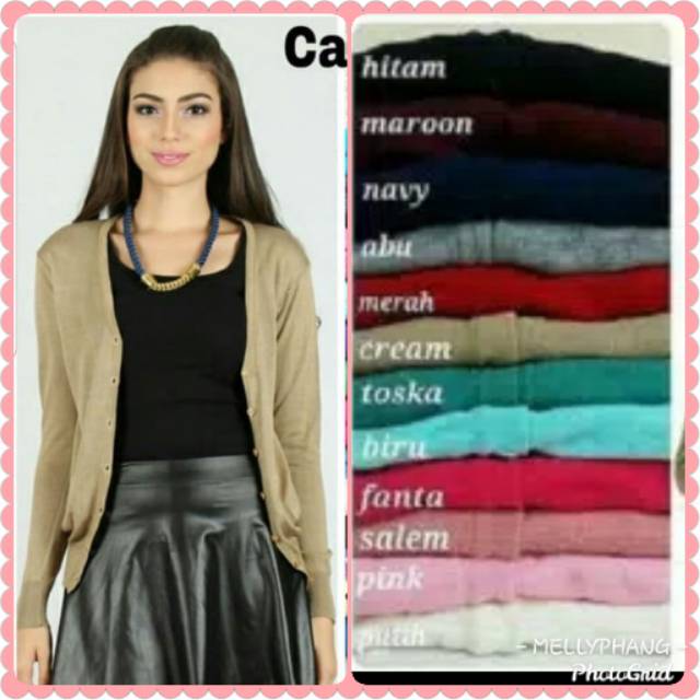 Cardigan basic rajut halus kardigan dewasa